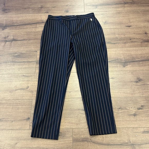 TOMMY HILFIGER WOMEN STRIPED TROUSERS IN SIZE 10 HIGH WAISTED - Picture 2 of 6